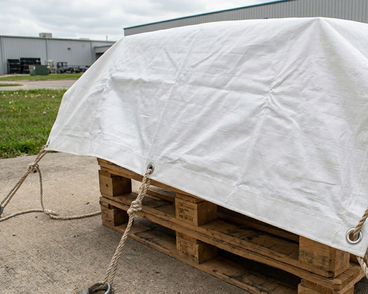 Beyaz Branda - 140gr - Halkalı – Balkon Brandası – Kar Ve Su Geçirmez