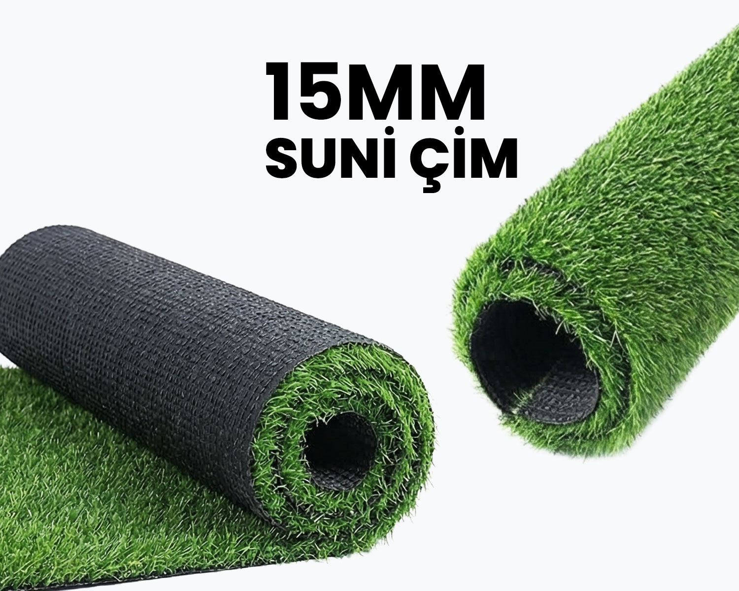 15 mm Suni Çim Halı – İdeal Kalınlıkta Balkon ve Bahçe Çimi – Doğal Görünüm